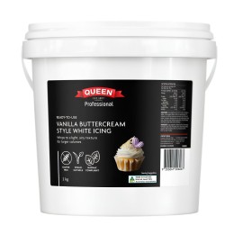 QUEEN VANILLA BUTTERCREAM STYLE WHITE ICING 2KG