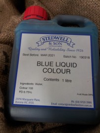 BLUE FOOD LIQUID COLOURING 1L